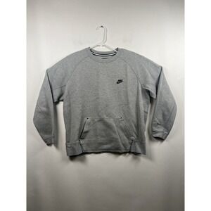 Nike Tech Fleece Sweatshirt Mens Large L Grey Long Sleeve Crew Essentials